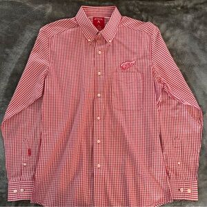 New W/O Tags Detroit Redwings Antigua Dress Shirt Size Medium